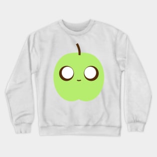 Scary Green Sour Apple Kawaii Art Emoticon Crewneck Sweatshirt